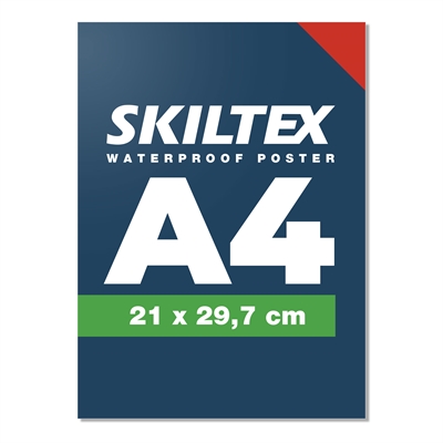 1 Stk. Wasserfestes Plakat für den Außenbereich inkl. Druck - A4