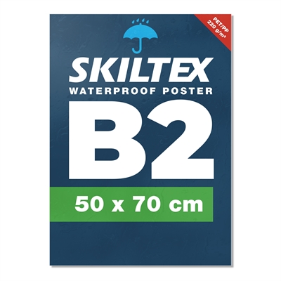 B2 - 50x70 cm Plakat - Wasserfest mit eigenem Druck