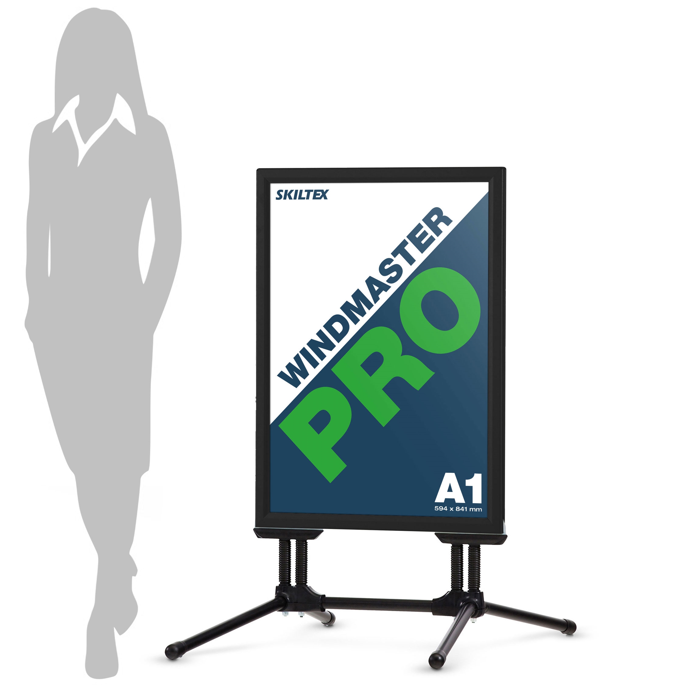 WindMaster Pro Schwarz Passantenstopper - A1