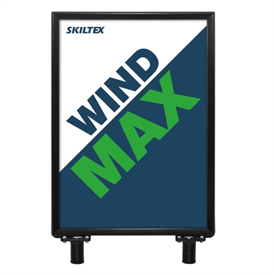 Schwarzes Topschild für WindMax Kundenstopper