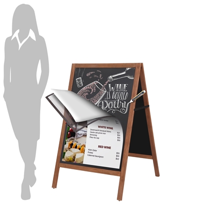 WoodPro Hybrid Kreidetafel Kundenstopper - A1