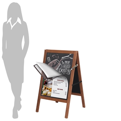 WoodPro Hybrid Kreidetafel Kundenstopper - A2