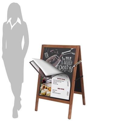 WoodPro Hybrid Kreidetafel Kundenstopper - 50x70 cm