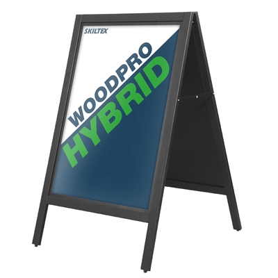 WoodPro Schwarz Hybrid Kreidetafel Kundenstopper