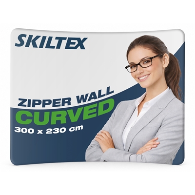 Zipper Wall Curved - 300x230 - Inkl. Druck