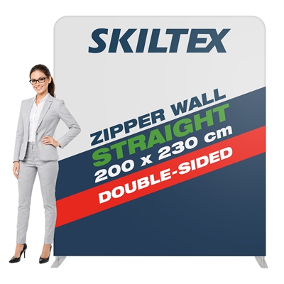Zipper Wall Straight - 200x230 - Inkl. Druck auf beiden Seiten