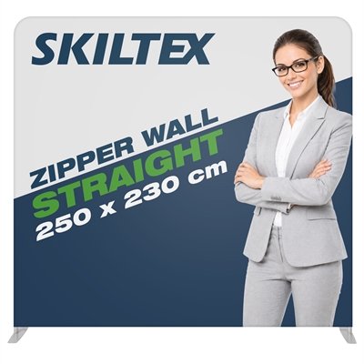 Zipper Wall Straight - 250x230 - Inkl. Druck