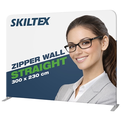 Zipper Wall Straight - 300x230 - Inkl. Druck
