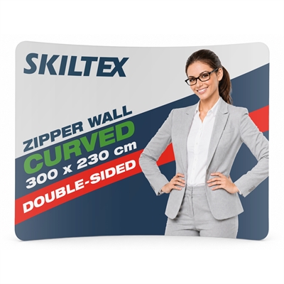Zipper Wall Curved - 300x230 - Inkl. Druck auf beiden Seiten
