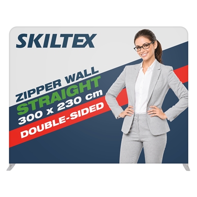 Zipper Wall Straight - 300x230 - Inkl. Druck auf beiden Seiten