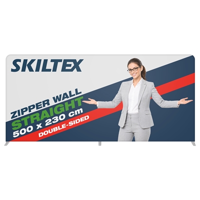 Zipper Wall Straight - 500x230 - Inkl. Druck auf beiden Seiten