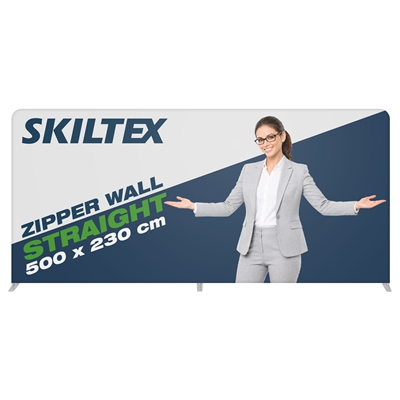 Zipper Wall Straight - 500x230 - Inkl. Druck