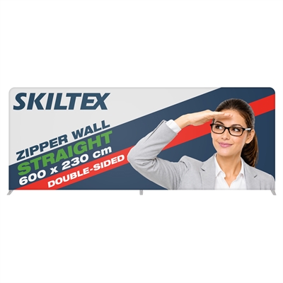 Zipper Wall Straight - 600x230 - Inkl. Druck auf beiden Seiten