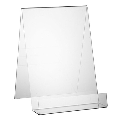 Plymor Transparenter Buchständer Aus Acryl – Flach, 49,8x30,5x8,9 Cm, Für Kochbücher & Mehr