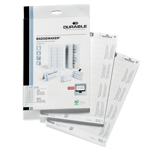 BADGEMAKER® Einstecketikette für Namensschilder – 17x67 mm