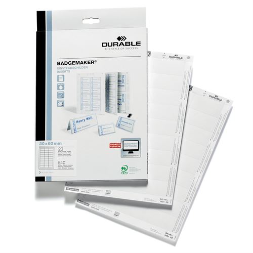 BADGEMAKER® Einstecketikette für Namensschilder – 30x60 mm