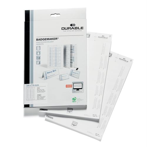 BADGEMAKER® Einstecketikette für Namensschilder – 34x74 mm
