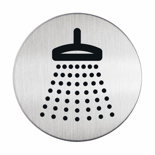 Dusche Türschild - Picto rund