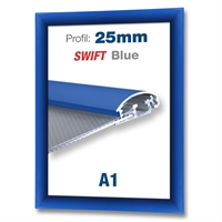 Blau Swift Klapprahmen mit 25 mm-Profil - DIN A1