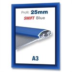 Blau Swift Klapprahmen mit 25 mm-Profil - DIN A3