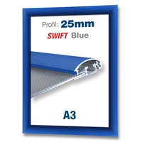 Blau Swift Klapprahmen mit 25 mm-Profil - DIN A3