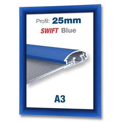 Blau Swift Klapprahmen mit 25 mm-Profil - DIN A3