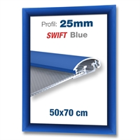 Blau Swift Klapprahmen mit 25 mm-Profil - DIN B2 - 50x70 cm