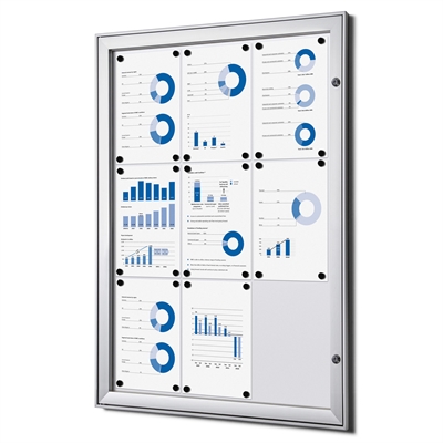 BoardPro Whiteboard Schaukasten - 9xA4