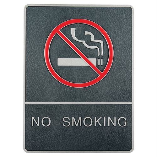 Braille Schild mit Blindenschrift – NO SMOKING