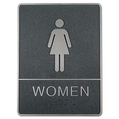 Braille Toilettenschild mit Blindenschrift – WOMEN