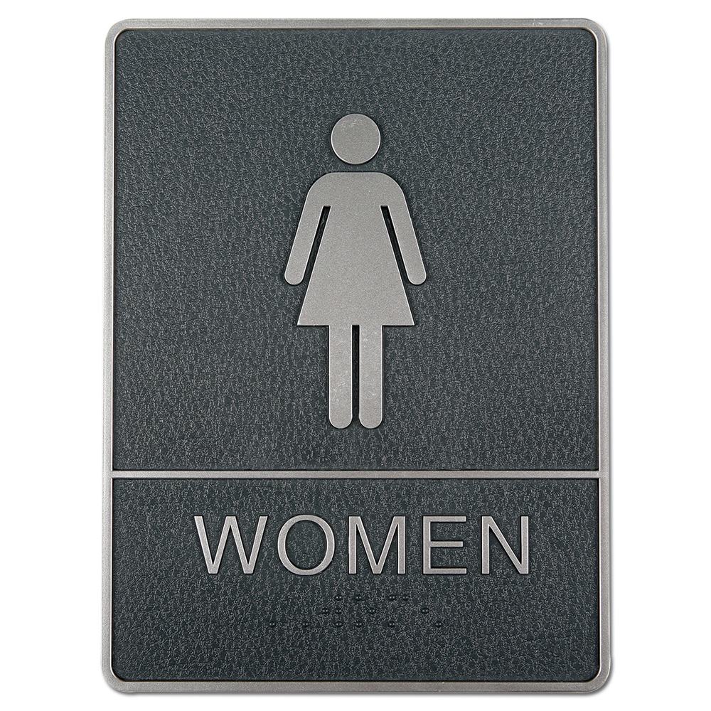 Braille Toilettenschild mit Blindenschrift – WOMEN