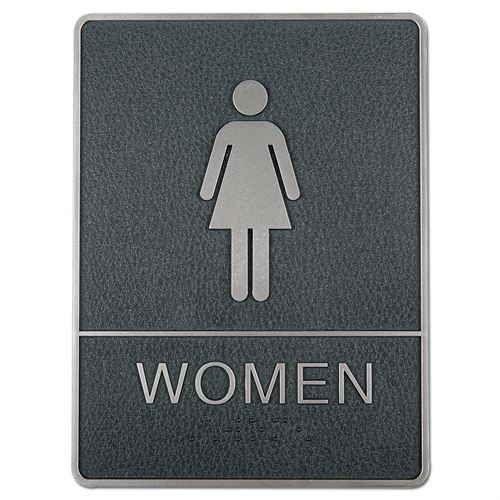 Braille Toilettenschild mit Blindenschrift – WOMEN