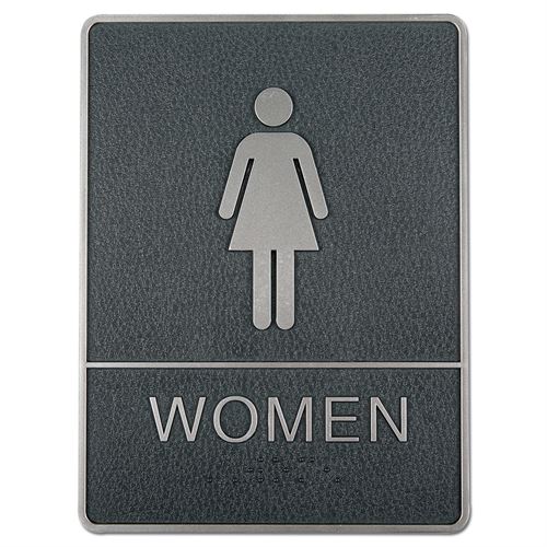 Braille Toilettenschild mit Blindenschrift – WOMEN