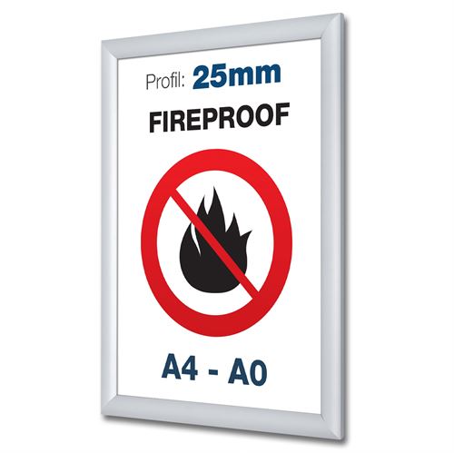 B1 Brandschutz Klapprahmen mit 25mm Profil