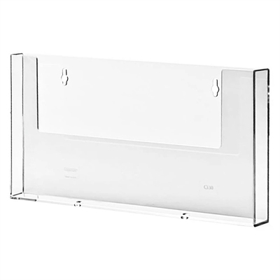 Taymar® Acryl Querformat Prospekthalter für die Wand - DIN A4