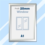 Fenster Klapprahmen A1 - Doppelseitig mit 25mm-Profil