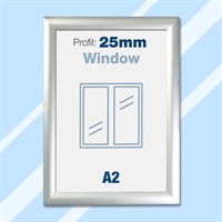 Fenster Klapprahmen A2 - Doppelseitig mit 25mm-Profil