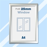 Fenster Klapprahmen A4 - Doppelseitig mit 25mm-Profil