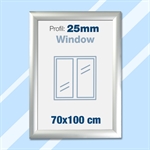 Fenster Klapprahmen B1 - Doppelseitig mit 25mm-Profil - 70x100 cm