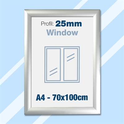 Fenster Klapprahmen  - Doppelseitig mit 25mm-Profil