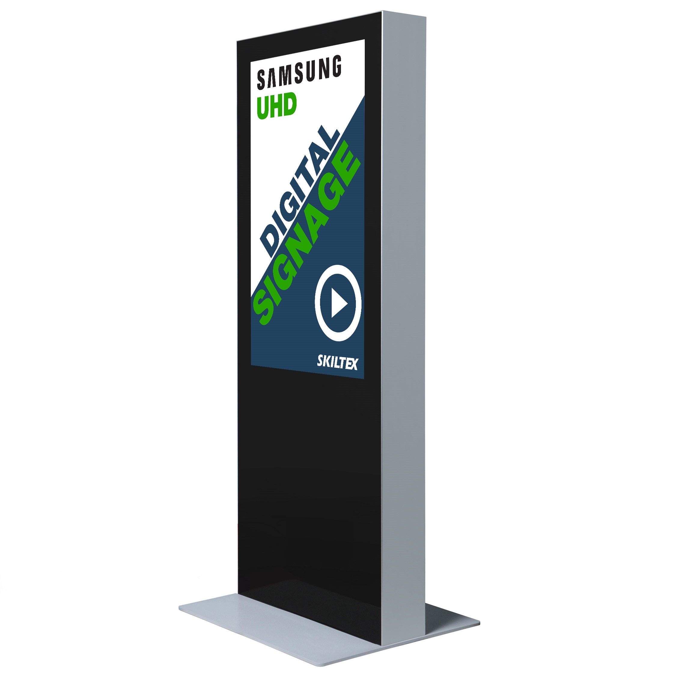 Doppelseitiges Digital Totem Schild - Schwarz
