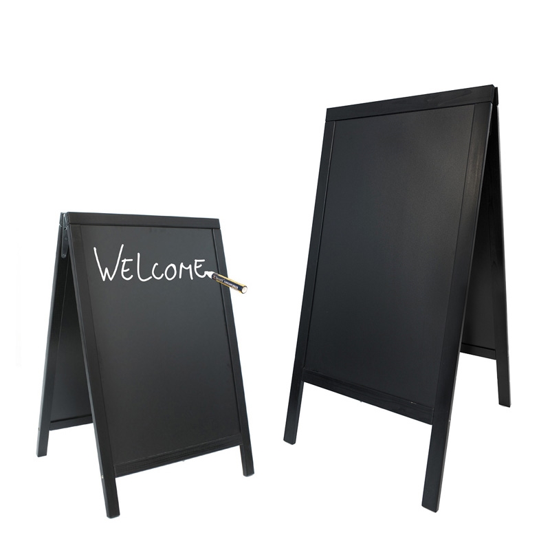 Kundenstopper Holz Schwarz | Duplo | Skiltex.de