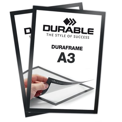 Selbstklebende A3 Magnetrahmen - Duraframe® Schwarz - 2er-Pack