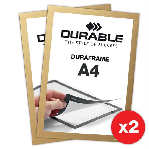 Selbstklebende A4 Magnetrahmen - Duraframe® Gold - 2er-Pack