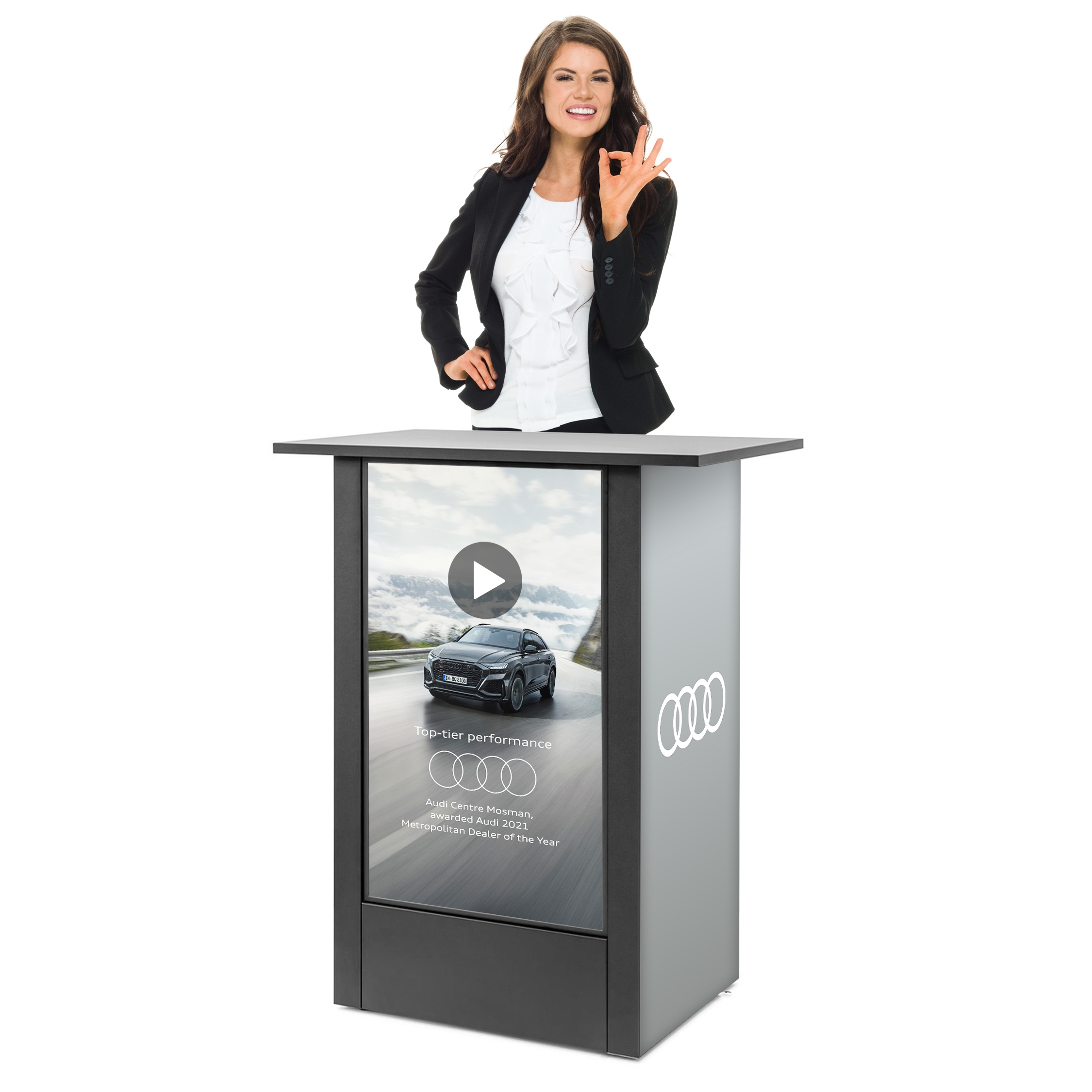 Futuro Digitale Messetheke - 32" Bildschirm - Inkl. Druck
