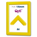 Gelb Opti Color A4 Klapprahmen mit 14mm Profil
