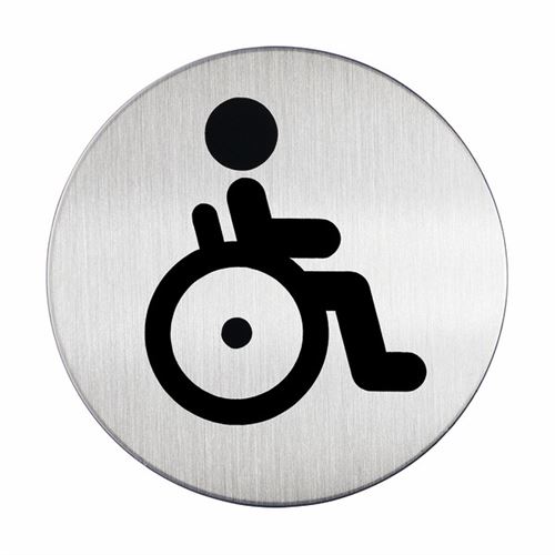 Behinderten WC Schild - Picto rund