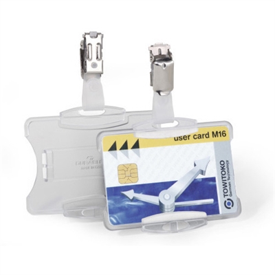 Ausweishüllen mit clip - Packung mit 25 Stück