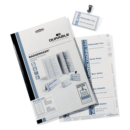 BADGEMAKER® Einstecketikette für Namensschilder – 54x90 mm
