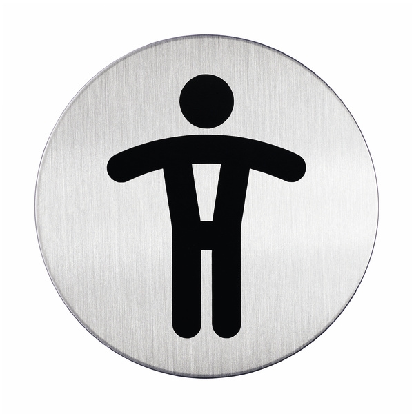 Herrentoilette Schild - Picto rund